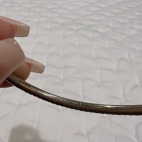 Authentic David Yurman sterling silver cable bangles (2), small - Picture 4 of 6